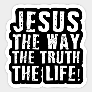 Jesus Way Truth Life John Christian Religious Sticker